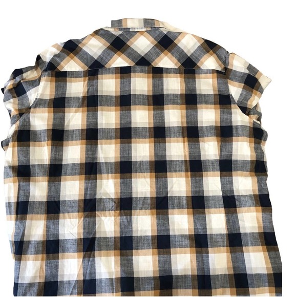 Johnny Bigg Checker Print 100 % Cotton Button Down Shirt Top plus Size 6xl NWOT - Picture 7 of 9